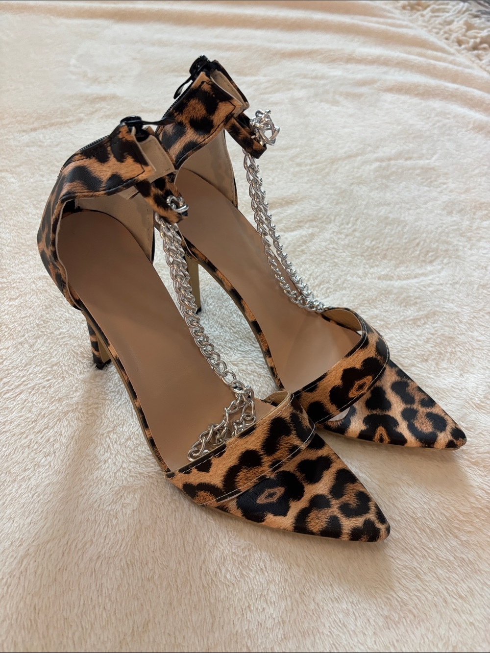 🌺Women's Leopard/Chain Heels